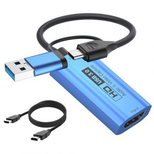 YCE Carte d'acquisition vid&eacute;o Carte de Capture 4K HDMI vers USB 3.0/USB C,Capture vid&eacute;o 1080P 60FPS pour Les Jeux,Le Streaming,l'enseignement,la vid&eacute;oconf&eacute;rence (201 Electronics, neuf)