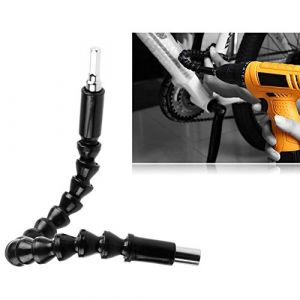 Rallonge porte-embout flexible à cardan pour visseuse, perceuse, idéale pour les travaux mécaniques ou d’entretien en général, 290 mm, noir (Socialme-eu, neuf)