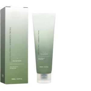 Heart Leaf Pore Deep Cleanser,gentle Foaming Facial Cleanser, Salicylic/hyaluronic Acid Facial Cleanser, Daily Face Wash, Blackhead Remover (1pcs) (yunzihui, neuf)