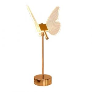 Barfeery Lampe de Table Papillon Rechargeable par USB Ambiance Nordique Veilleuses de Luxe Salon Bureau D&eacute;Cor Chambre Luminaire (SMALLCO, neuf)