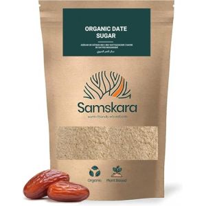 Sucre de Dattes BIO | Poudre Naturelle Édulcorante | Commerce Équitable | Alternative au Sucre Blanc | Pâte de Dattes | Dattes Deglet Nour Algérie | Samskara (500 gr) (samskaratribe - food for thought, neuf)