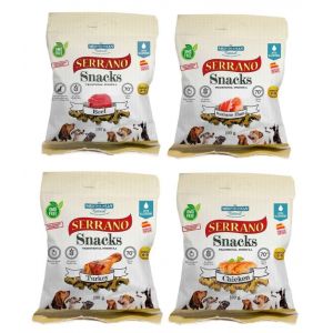 Mediterranean Natural Serrano Snacks pour chiens 24 x 85 g Mixes (M&eacute;diterran&eacute;en) (ct-pets, neuf)