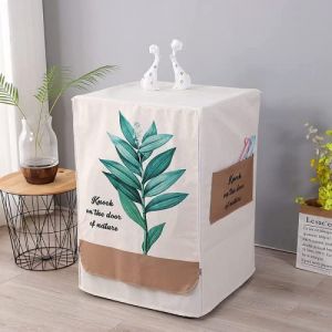 BaoT8YLu Housse pour dessus de machine &agrave; laver, housse de lave-linge automatique pour s&egrave;che-linge pour prot&eacute;ger la machine &agrave; laver &agrave; chargement frontal (A Plant, taille L 60 * 60 * 85 cm) (baihuo百货品牌店-1, neuf)