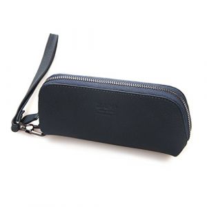 ZAPP- Etui en double cuir de vache de qualité pour cigarette electronique BOX MOD (couleur : bleu) Compatible avec les marques les plus populaires (Bleu foncé) (OV Europe, neuf)