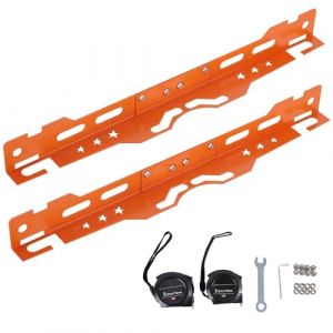 Krtopo Outil de Parall&eacute;lisme avec M&egrave;tres Rubans et Cl&eacute;s - Outils de G&eacute;om&eacute;trie en Acier Inoxydable Antirouille Mesures Rapides et Pr&eacute;cises du Carrossage/Pincement Voiture SUV Camion L&eacute;ger (Orange) (aqhtrade, neuf)