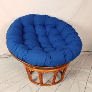 Tielag Coussin Rond Épais pour Fauteuil Papasan - Jardin, Pivotant, en Panier, Chaise de Balcon - Bleu, 40 x 40 cm (Tielag, neuf)