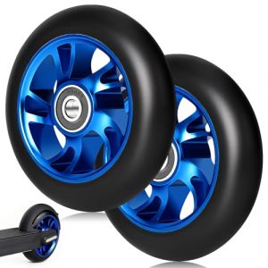 Roue de Trottinette Freestyle 100mm, 2 Pi&egrave;ces de Remplacement pour Scooter avec Roulements ABEC-9, Roue de Trottinette &Eacute;lectrique en PU 88A, Convient &agrave; Tous Les Types de Trottinettes (ELANDEPOT HUB S.R.L., neuf)