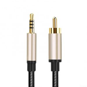 C&acirc;ble audio num&eacute;rique RCA vers 3,5 mm SPDIF pour syst&egrave;mes TV et haut-parleurs avec gaine en nylon et contacts plaqu&eacute;s or (2 m&egrave;tres) (Zhitingmall, neuf)