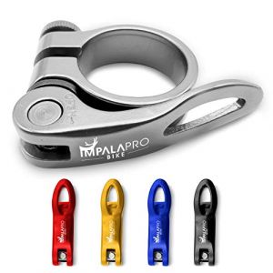 IMPALAPRO Bike Colliers de Selle pour Vélo - Antivol Selle Velo - Collier de Serrage de Tige de Selle de Vélo - Pince Selle Velo en Alliage d'Aluminium à Dégagement Rapide pour Vélo (Argenté, 31,8 mm) (IMPALAPRO, neuf)