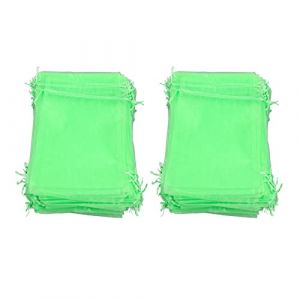 100PCS Sacs de Protection des Fruits pour Arbres Fruitiers, Sacs de Filet de Protection des Fruits pour Arbres Fruitiers avec Cordon de Serrage, Sacs de Filet de Fruits (10 * 15 cm) (Plauere, neuf)