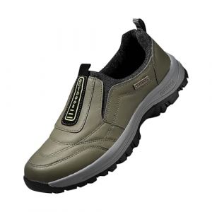 Chanpning Chaussure de Marche Homme sans Lacets Chaussures de randonn&eacute;e &agrave; Enfiler pour Homme Baskets de randonn&eacute;e en Plein air Chaussures orthop&eacute;diques Chaussures l&eacute;g&egrave;res pour Le Travail (Blingko, neuf)