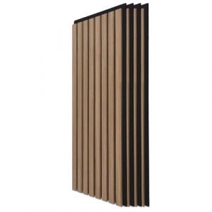 Art3d Lot de 4 panneaux muraux acoustiques à lattes en bois pour décoration d'intérieur, panneaux en bois cannelés 3D absorbant le bruit pour mur, plafond, cuisine, salon, chambre à coucher, bureau (Art3d, neuf)