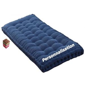 Matelas de Sol capitonné ou Coussin pour Banc de Jardin 1/2/3 Places, Banquette et Chaise Longue Palette, 170 cm, 180 cm, Coussin pour Banc 150 cm Exterieur Interieur sur Mesure(Denim Blue 1d,190x55 c (sanroy, neuf)