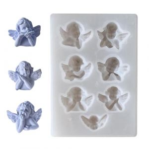 Moule pour R&eacute;sine,Moule en Silicone Ange pour Moulage R&eacute;sine - Outils Pour Le Moulage &Agrave; D&eacute;moulage Facile, Fournitures D'Artisanat Pour Cire, Pl&acirc;tre, Ornement, (yueliw, neuf)