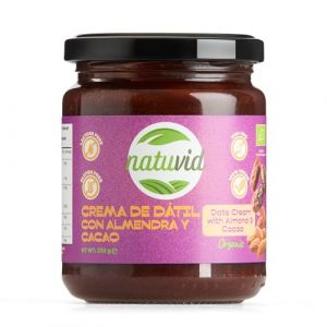 Pâte à Tartiner BIO Dattes, Amandes & Cacao Natuvid | 250g | Sans Gluten | Sans Sucres Ajoutés & Sans Huile de Palme | Vegan & Naturelle (Seulement 3 Ingrédients) (M&E Health, neuf)