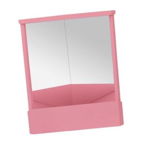 mophrati Miroir de maquillage non r&eacute;versible, id&eacute;al pour coiffeuse table de chevet. Image claire et lisse. Cadeau parfait pour la d&eacute;coration chambre, rose, 23 x 19 cm (eliberatey, neuf)