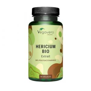 HERICIUM Erinaceus BIO | 10 000 mg (20:1) | Adaptogène + Mémoire | Lions mane | 50% Polysaccharides | VEGAN et SANS ADDITIFS | 60 Gélules | Vegavero® (Vegavero, neuf)