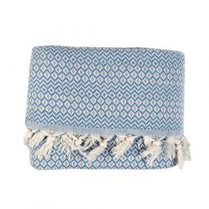 Tuiste Couvre Lit Luxe Bleu Clair, Couvre lit Mélangé Coton Organique, Uni, Couverture de Canapé Aérée et Polyvalente, Plaid en Coton, Jeté de Lit ou Jeté de Canapé, Taille 200x230, 2 Personne (TuisteFR, neuf)