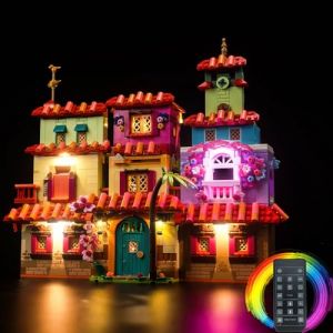 Kit d'Éclairage Télécommandé pour La Maison Magique de Madrigal 43245 (Pas Lego), Ensemble LED pour Lego Disney Encanto Cadeau Créatif (BrickBling Lighting, neuf)