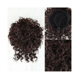 Femme Extension de chignon boucl&eacute; en d&eacute;sordre, postiche synth&eacute;tique &eacute;bouriff&eacute; avec cordon de serrage Facile &agrave; utiliser(2-33) (lubogongsi5, neuf)