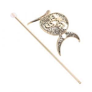 TEMPNAP Baguette &agrave; Cheveux D&eacute;corative Forme de Lune pour Femmes &Eacute;pingle &agrave; Cheveux Accessoire &Eacute;l&eacute;gant et Pratique pour Coiffures et &Eacute;v&eacute;nements Sp&eacute;ciaux (slingdkiy, neuf)