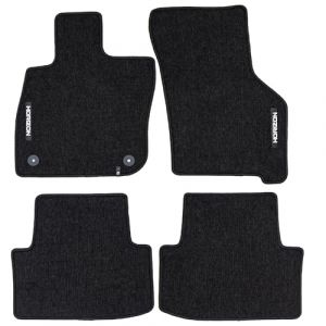 SMK Tapis Voiture Velours sur Mesure pour Seat Leon IV Depuis 2020, Tapis de Sol Auto avec Fermetures Clip ou Velcro, Tapis de Voiture Granulaire 535gr/m2, Esth&eacute;tique et Confort (SMK TUNING, neuf)