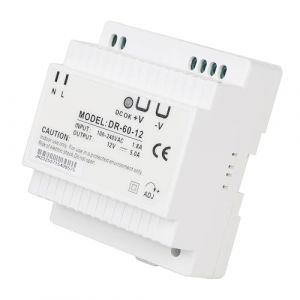 Stonenect Transformateur d'alimentation Rail Din Alimentation modulaire montable pour automatisation industrielle Bo&icirc;tes de distribution Instrumentation Transformateurs (12V 5A DR-60-12) (Stonenect, neuf)