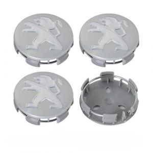 XVBFSC 4 Pi&egrave;ces Cache Moyeux pour Peugeot 208 2015-2019 60mm, Capuchon Enjoliveur Centre Roue Centre de Jante Capuchons Badge Logo Accessoires,C (起飞哇么么么, neuf)