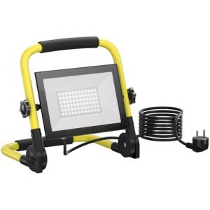50W Projecteur LED Chantier, 5000LM Super Brillant Projecteur Chantier, &Eacute;tanche IP66,Lumi&egrave;re Blanche 6500K, avec Prise Schuko et Cordon de 300CM, pour Travaux d'atelier, Garage, Terrasse, Jardin (Hope Lame, neuf)