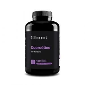 Quercétine - 500 mg - 180 gélules - 6 mois d'approvisionnement - Testé en laboratoire - avec Bromélaïne - Naturellement fait à partir d'extrait de fleur de cordage japonais - Dose élevée - Végétalien (Zenement France, neuf)