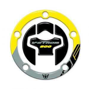Resin Bike Autocollant Moto Compatibles avec Suzuki V-Strom 800 DE 2024 Vert. Protection de Bouchon de R&eacute;servoir de Moto Contre Les Chocs et Les &Eacute;raflures. Autocollant 3D R&eacute;sin&eacute;s Made in Italy (ResinBike, neuf)