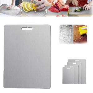 planche &agrave; d&eacute;couper en titane, planche &agrave; d&eacute;couper en acier inoxydable, planches &agrave; d&eacute;couper en titane pour la cuisine, planche &agrave; d&eacute;couper en acier inoxydable 316 de qualit&eacute; alimentaire (40x60cm) (yangguodonglaile, neuf)
