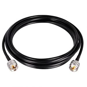 Superbat Câble Coaxial RG58 CB 3m UHF PL259 Mâle vers Mâle 50 ohms Faible Perte pour Radio HAM et CB, Analyseur d'Antenne, Charge Factice, Compteur SWR(1 Pièce) (Wlaniot, neuf)