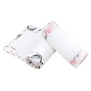 TupTam Barreaux Protection Filet Tour de Lit B&eacute;b&eacute; Mesh 3D Pack de 2 pi&egrave;ces, Rose/Rosa, env. 128 x 30 cm (pour lit d'enfant 140x70) (LotteStyle, neuf)