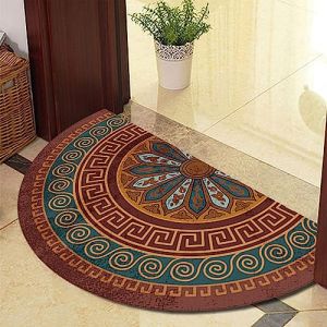 Guest Ruyunlai Paillasson Tapis D'entréE Demi Lune IntéRieur Dexterieur pour Terrasse Rond Exterieur Entree D’entree Interieur Absorbant Rouge brique 60x90cm (Guest Ruyunlai, neuf)