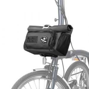 Rhinowalk Sacoche de guidon de v&eacute;lo &agrave; lib&eacute;ration rapide - Pour v&eacute;lo pliant Brompton - Avec bandouli&egrave;re - Housse de pluie (Rhinowalk Official Store, neuf)