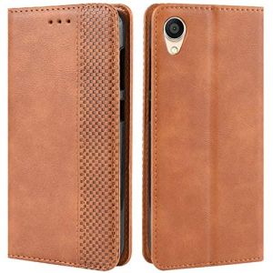 HualuBro Coque pour ZenFone Live L1, Etui Housse &agrave; Rabat en Retro PU Cuir Flip Leather Case Cover Antichoc Portefeuille Protection Stand Coque pour ASUS ZenFone Live L1 ZA550KL G552KL (Marron) (HualuBro EU, neuf)