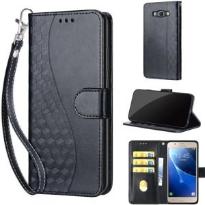 TOMYOU Coque pour Samsung Galaxy J5 (2016) &Eacute;tui, avec Fentes pour Cartes Magn&eacute;tique Antichoc Cuir Portefeuille Etui Housse pour Samsung Galaxy J5 (2016) Noir (WGR Global Business, neuf)