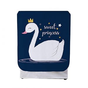 Odot Housse pour Machine à Laver Couverture Lave-Linge Anti-poussière Couverture Tumble Protection Imperméable pour Face Avant de Machine à Laver/Sèche-Linge (Cygne Blanc,L-capacité 9-12kg) (Odot, neuf)