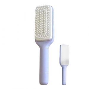 Peigne brosse rétractable – Brosse à cheveux multifonction, brosse de massage des cheveux, brosse à cheveux à poils | Peignes portables avec poignée rotative, brosse à cheveux de massage (anyusc, neuf)