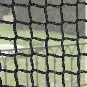 BAKENLON Filet de Protection Enfant, 1 * 2m Filet D'escalier en Polyester, Filet Corde Filet Protection, Filet Chat Balcon, Filet Anti Chute sans N&oelig;Uds Universel, Filet de D&eacute;coration Balcon, Noir (LHSM, neuf)