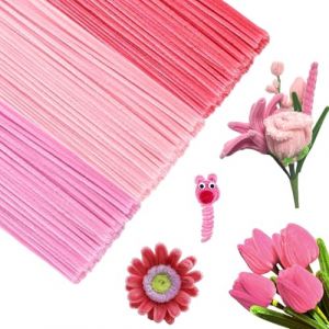 Sitbfoam Lot de 300 cure-pipes jaunes diff&eacute;rents - Fil de bricolage - 30 cm - Fil chenille - Projets de bricolage (300 paquets de roses diff&eacute;rentes) (OGNYANOV KOMERS, neuf)