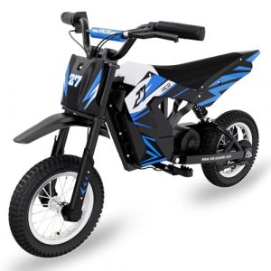 RCB TECH R9X Moto Électrique Enfants, Moteur performant, 3 Modes de Vitesse, Max 25km/h, autonomie Max 15KM, pneus pneumatiques 12 Pouces, vélo Moto Cross pour Enfants âgés de 3-12 Ans (XF MOTOR, neuf)