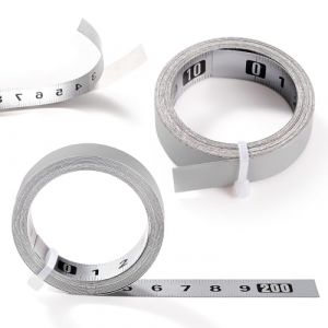 YIXISI 2 Pièces 2m Mètre Ruban Auto Adhésif, Règle Métrique Auto-Adhésive, Ruban à Mesurer Auto-Adhésif, Gauche à Droite Ruban à Mesurer en Acier, pour Établis et Machines, Argent (YXS-DE, neuf)