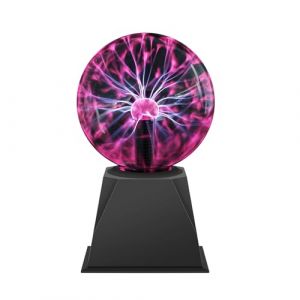 Dorlink Boule plasma,6 Pouces,trois couleurs, Lampe &agrave; Plasma magique, sensible au toucher et au son, boule &eacute;lectrique n&eacute;buleuse color&eacute;e, jouet scientifique pour Halloween, enfants, No&euml;l, maison (LEMON FI SKY, neuf)