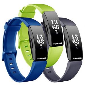 FunBand Compatible avec Fitbit Inspire & Fitbit Inspire HR Bracelet, Bande en Silicone Souple Sangle de Remplacement Reglables Sport Accessorie pour Montre Connectée Fitbit Inspire & Inspire HR (FunBand EU Direct Store, neuf)