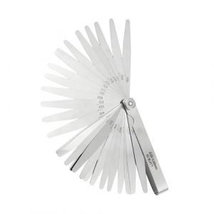 YFaith Jeu de Cale Soupape, 32 Pi&egrave;ces Jeu de Cales D'&eacute;paisseur, Acier Inox Jauges D&rsquo;&eacute;paisseur de Pr&eacute;cision, 0,03-1,00 mm Outil de Mesure, Argent, pour Mesurer Largeur et L'&eacute;paisseur Interstices (YFAITH, neuf)