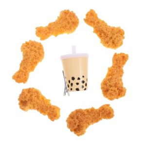 BESPORTBLE 7pi&egrave;ces &Eacute;pingles &agrave; Cheveux Style Th&eacute; au Lait Forme de Pilons de Poulet D&eacute;coratives pour Femmes (Breeze & Leaves, neuf)