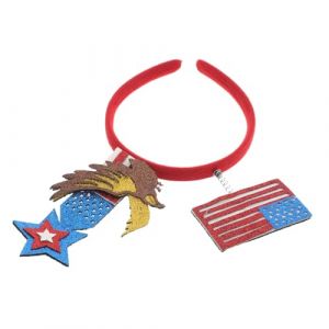 SAFIGLE Bandeau Rouge Blanc et Bleu pour Accessoires Patriotiques D&eacute;guisement F&ecirc;te de Ind&eacute;pendance Aigle Drapeau Am&eacute;ricain (KKater, neuf)