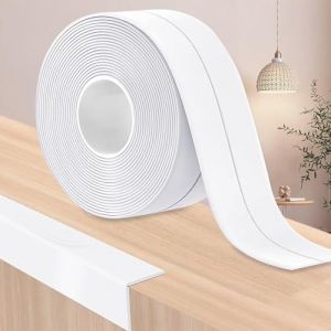 YushengTai Plinthe Adhesive, Blanc 24 M Plinthe Souple Autoadh&eacute;sive 30 x 30 mm, Corniere pvc Convient pour la Cuisine et la Salle de Bain (Blanc) (YUSHENGTAI, neuf)
